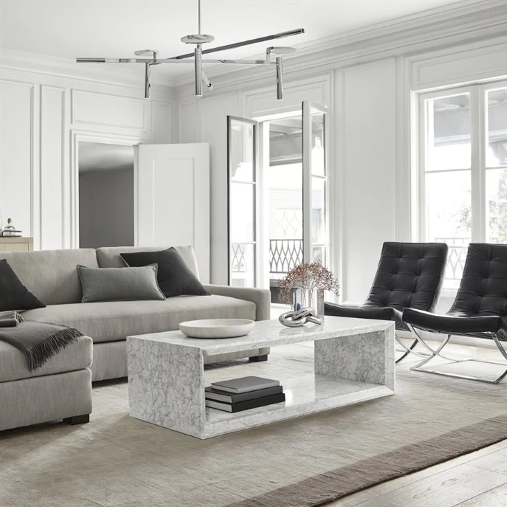 New Design Bianco Venato White Marble Coffee Table