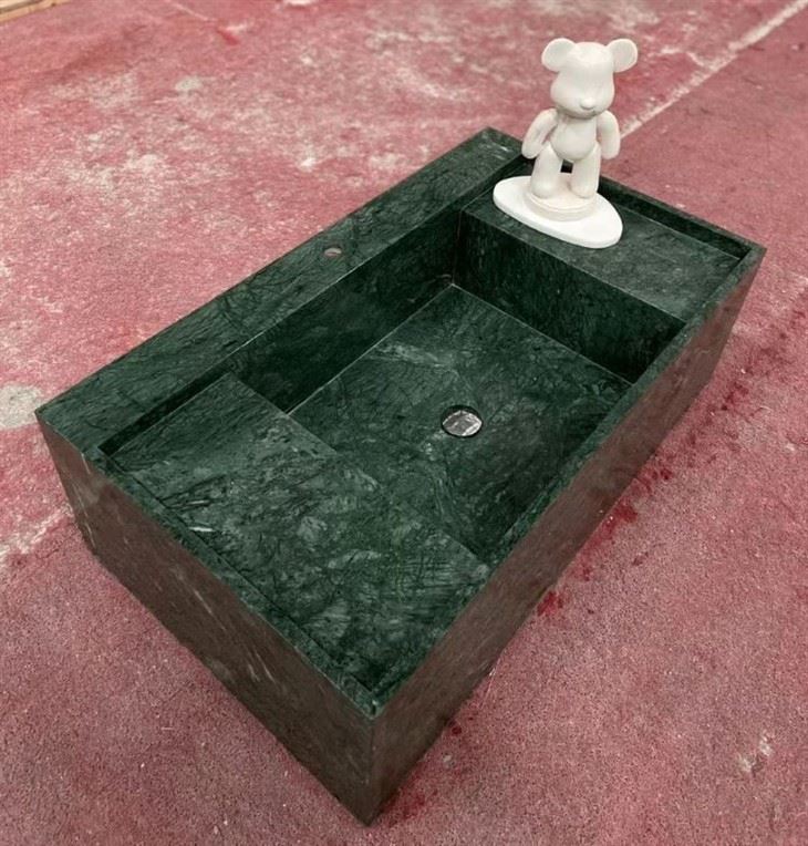 Hind yashil marmar lavabo