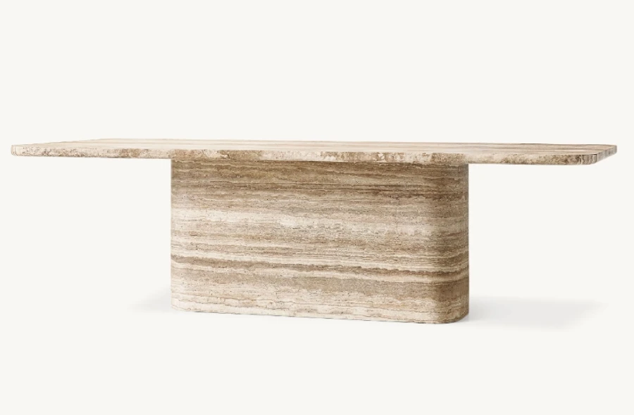 Roman Travertine Marble Dining Table Roman Travertine Marble Dining Table