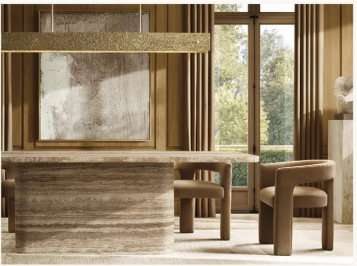 Rectangle Roman Travertine Marble Table